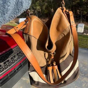 Burberry shoulder bag mega check bag